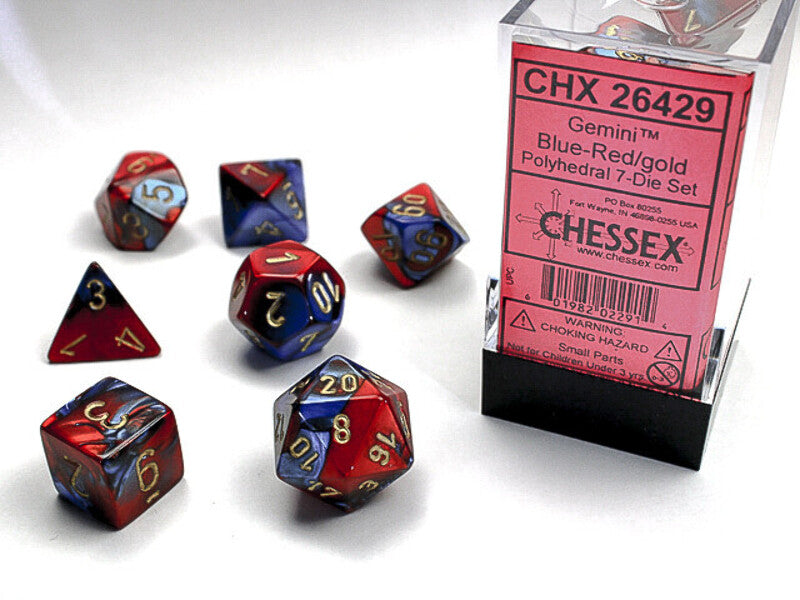 Gemini: Polyhedral Blue Red/Gold (7)