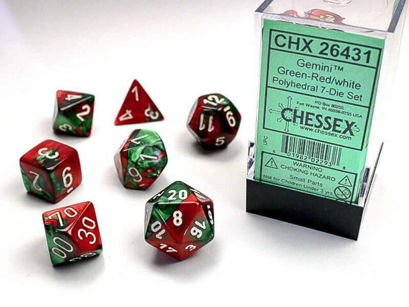 Gemini: Polyhedral Green Red/White (7)