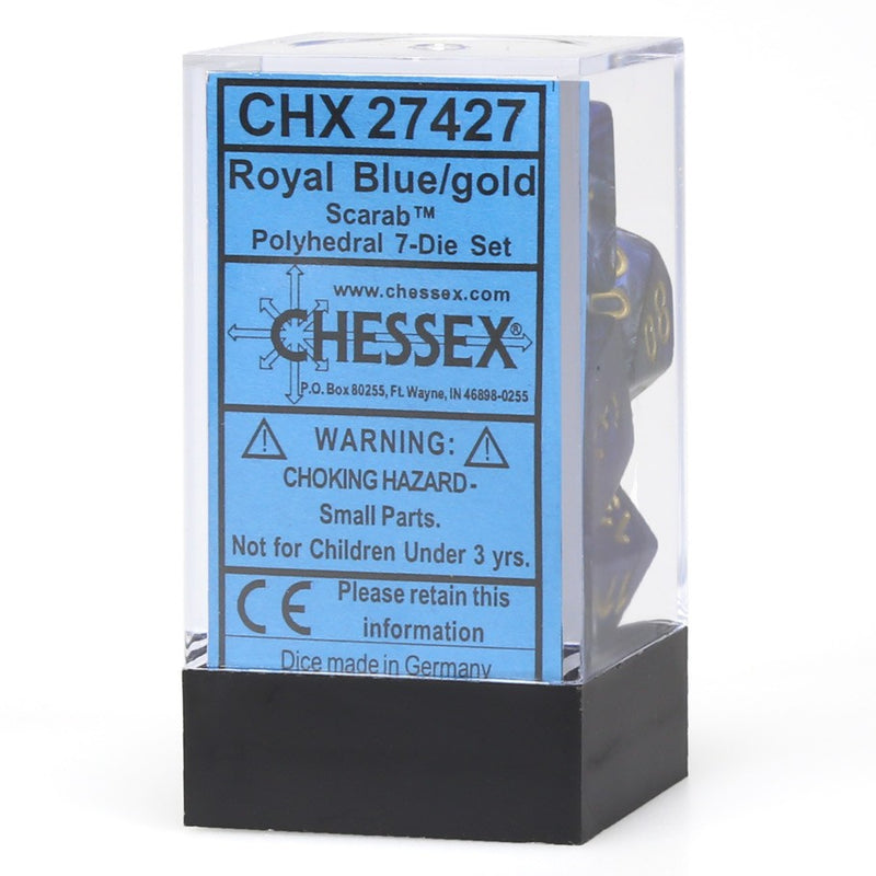 Scarab: Polyhedral Royal Blue/Gold (7)