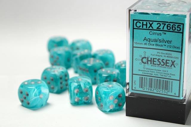 Cirrus: 16mm D6 Aqua/Silver (12)