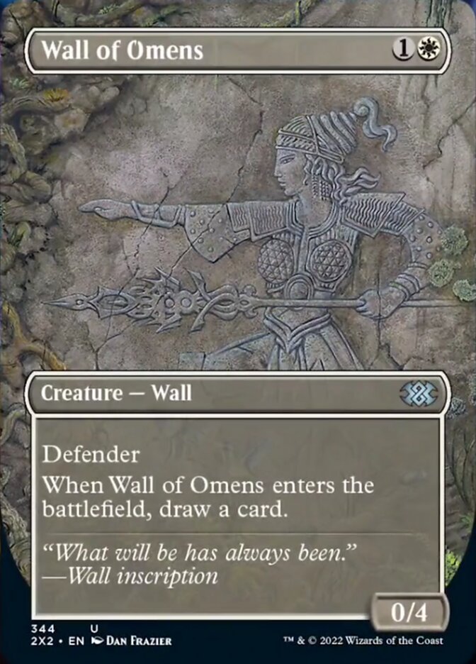 Wall of Omens (Borderless Alternate Art) [Double Masters 2022]