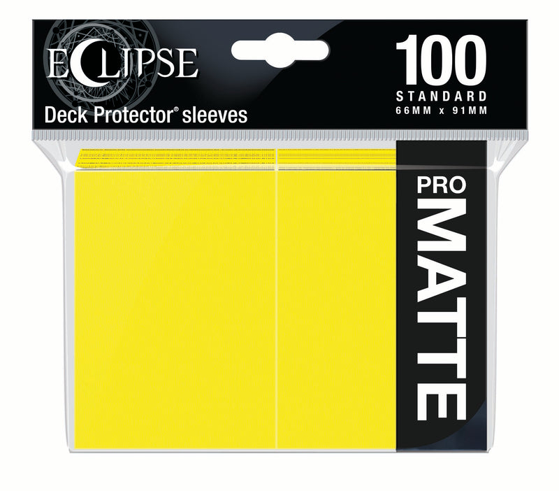 Ultra PRO: Standard 100ct Sleeves - Eclipse Matte (Lemon Yellow)