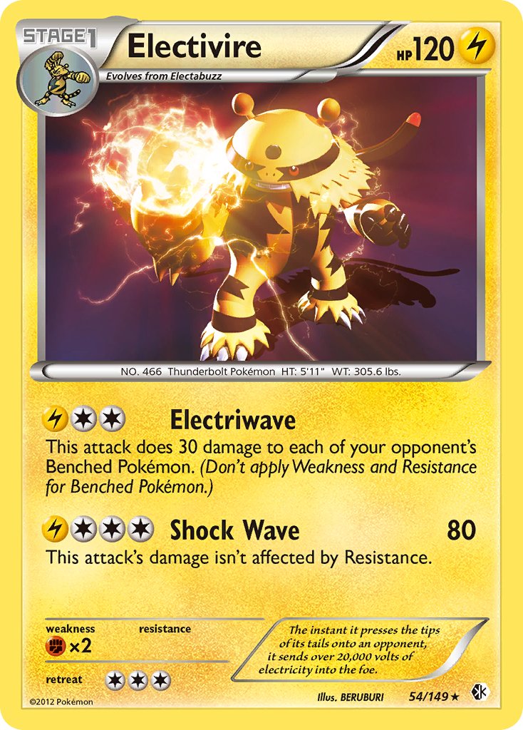 Electivire (54/149) (Cosmos Holo) (Blister Exclusive) [Black & White: Boundaries Crossed]