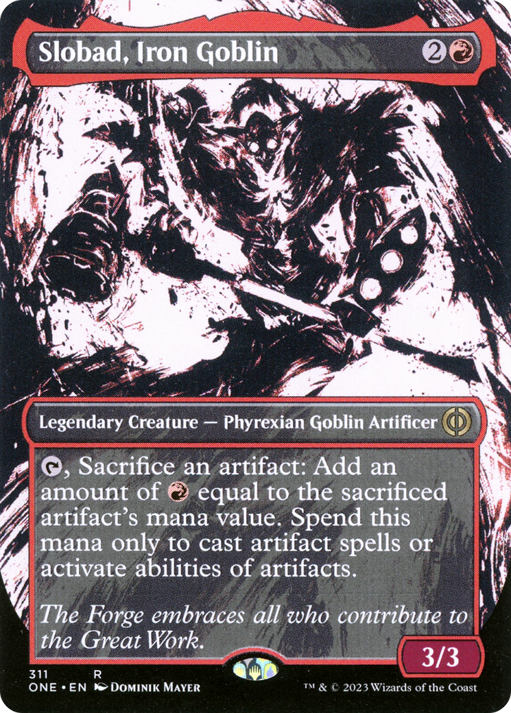 Slobad, Iron Goblin (Borderless Ichor) [Phyrexia: All Will Be One]