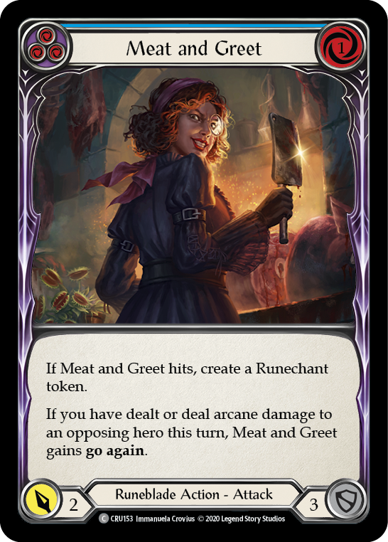 Meat and Greet (Blue) [CRU153] (Crucible of War)  1st Edition Rainbow Foil
