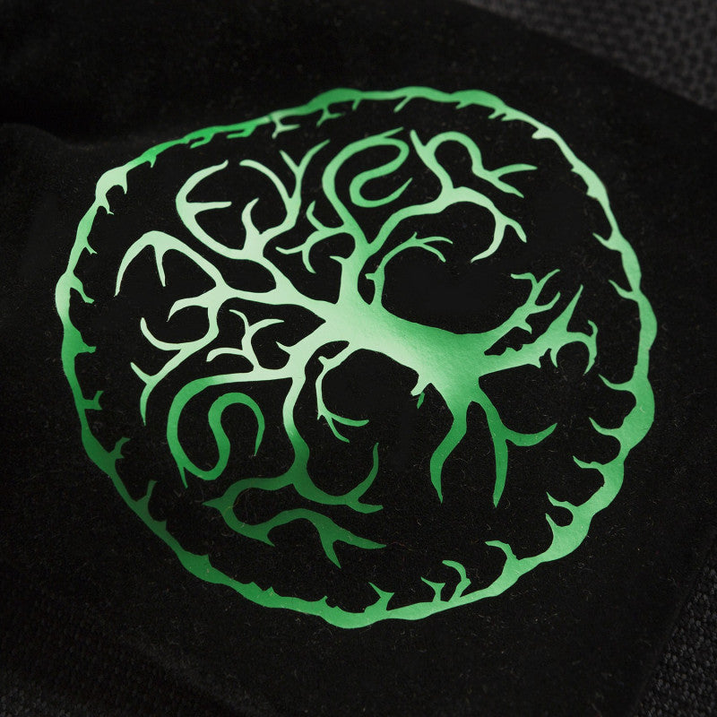 Q-Workshop: Forest Black & Green Velour Dice Bag