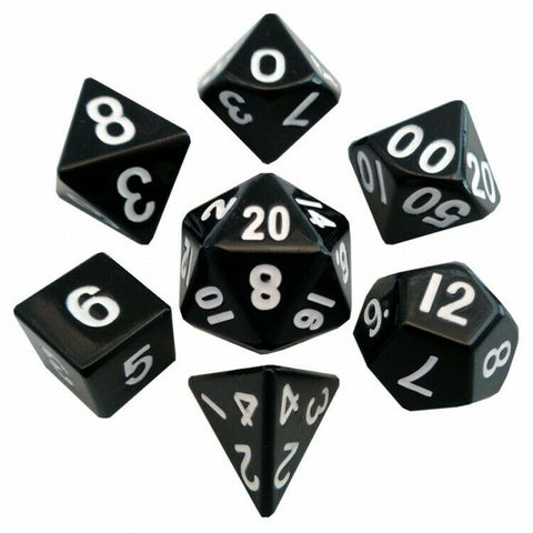 16mm Black Metal Dice Set