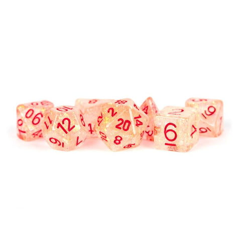 Resin Flash Dice: 16mm Polyhedral Red (7)