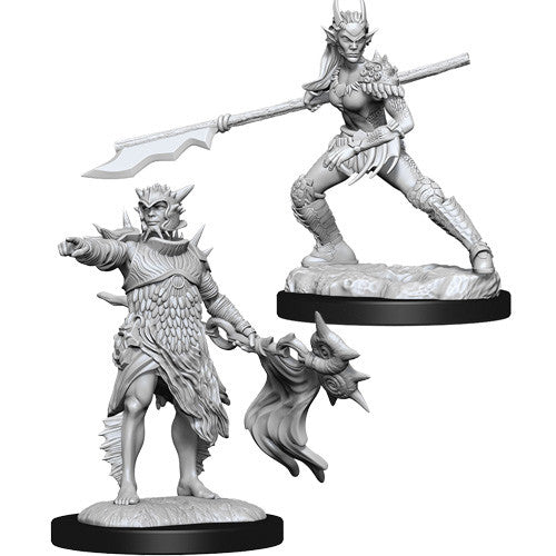 Magic the Gathering Unpainted Minis: W01 Coralhelm Commander & Halimar Wavewatch (Merfolk)