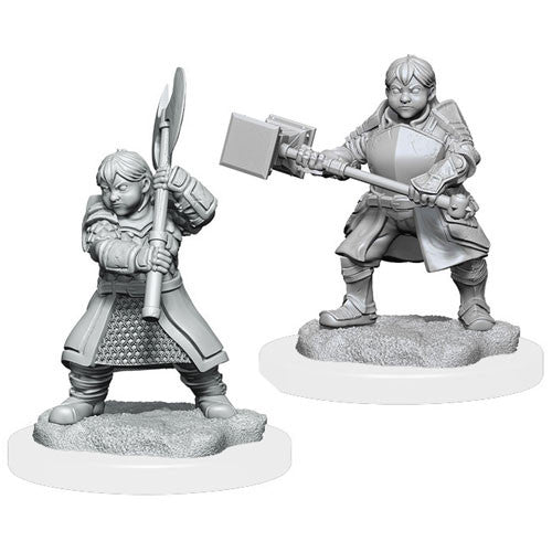 Critical Role Unpainted Miniatures: W01 Female Dwarf Dwendalian Empire Fighter