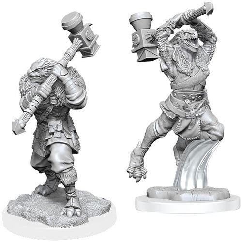 Critical Role Unpainted Miniatures: W01 Female Ravenite Half-Dragon Barbarian